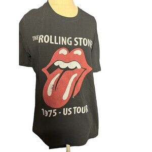 The Rolling Stones Cotton Band Tee 1975 World Tour Double Stiched XL
